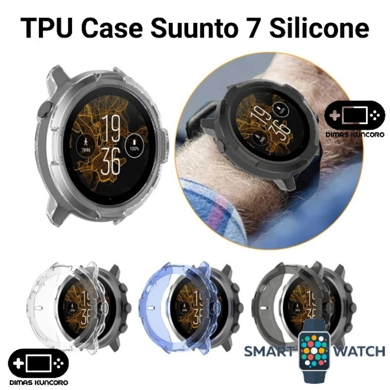 Lokeke - Cover protettiva per Suunto 7, in TPU, colore: Nero