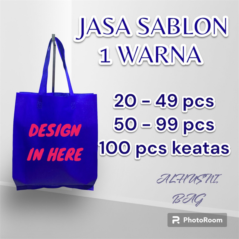 Jual Goodie Bag JASA SABLON 1 WARNA / TAS SPUNBOND / TAS HAJATAN / TAS