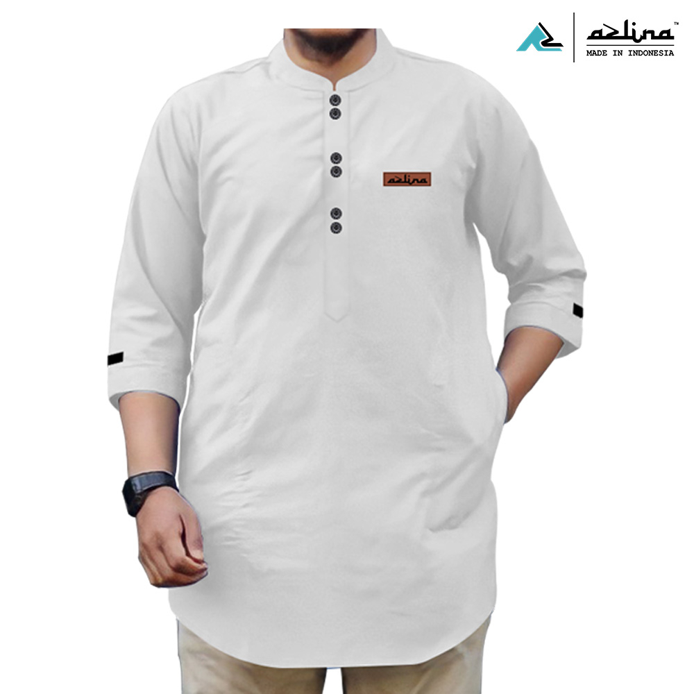 Baju koko pria terbaru 2026 premium bahan katun madinah lengan 3/4