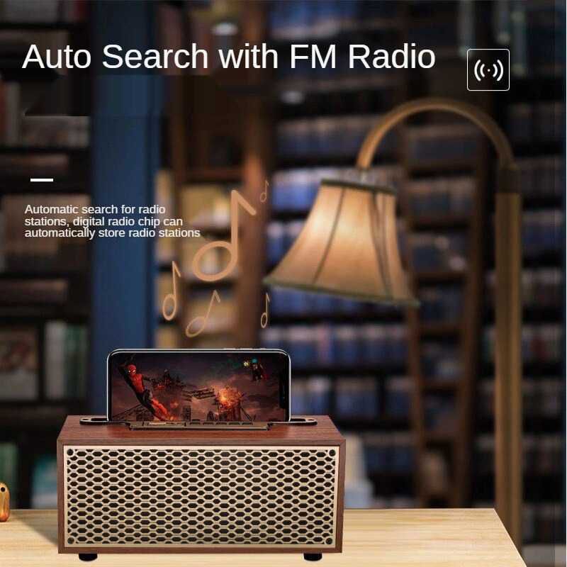 Jual MOMO Portable Bluetooth Active Speaker Vintage Wood Shopee Indonesia