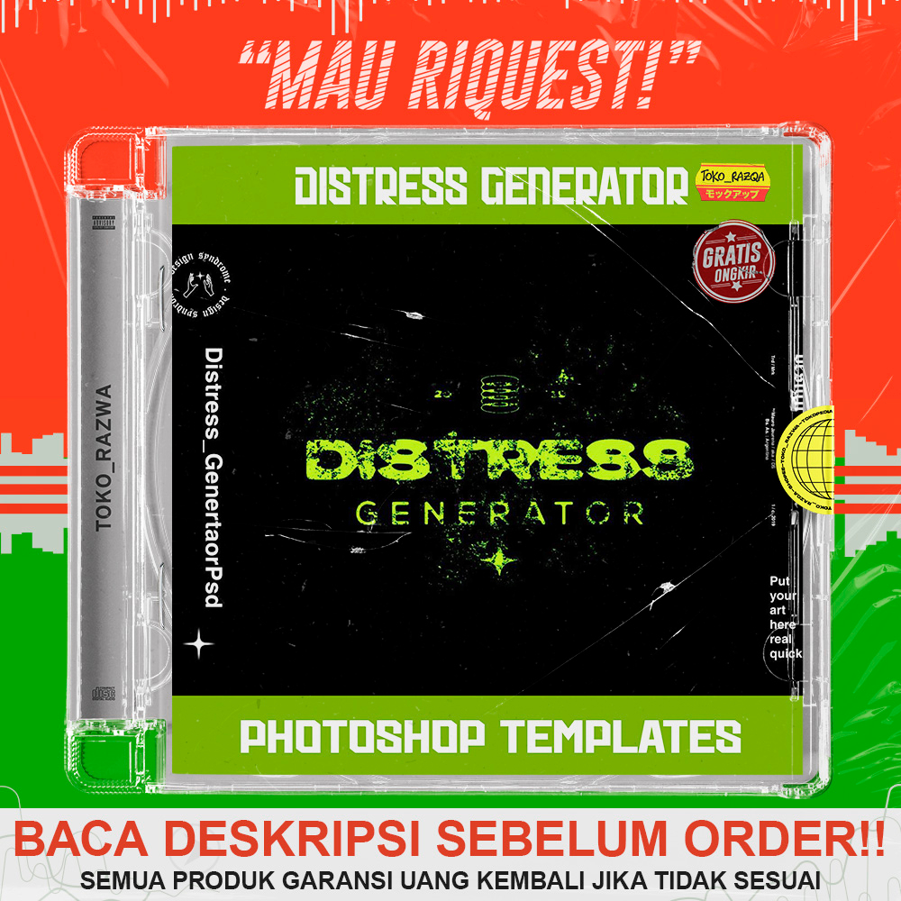 Jual Photoshop PSD - Distress Generator Template - 110723 | Shopee ...