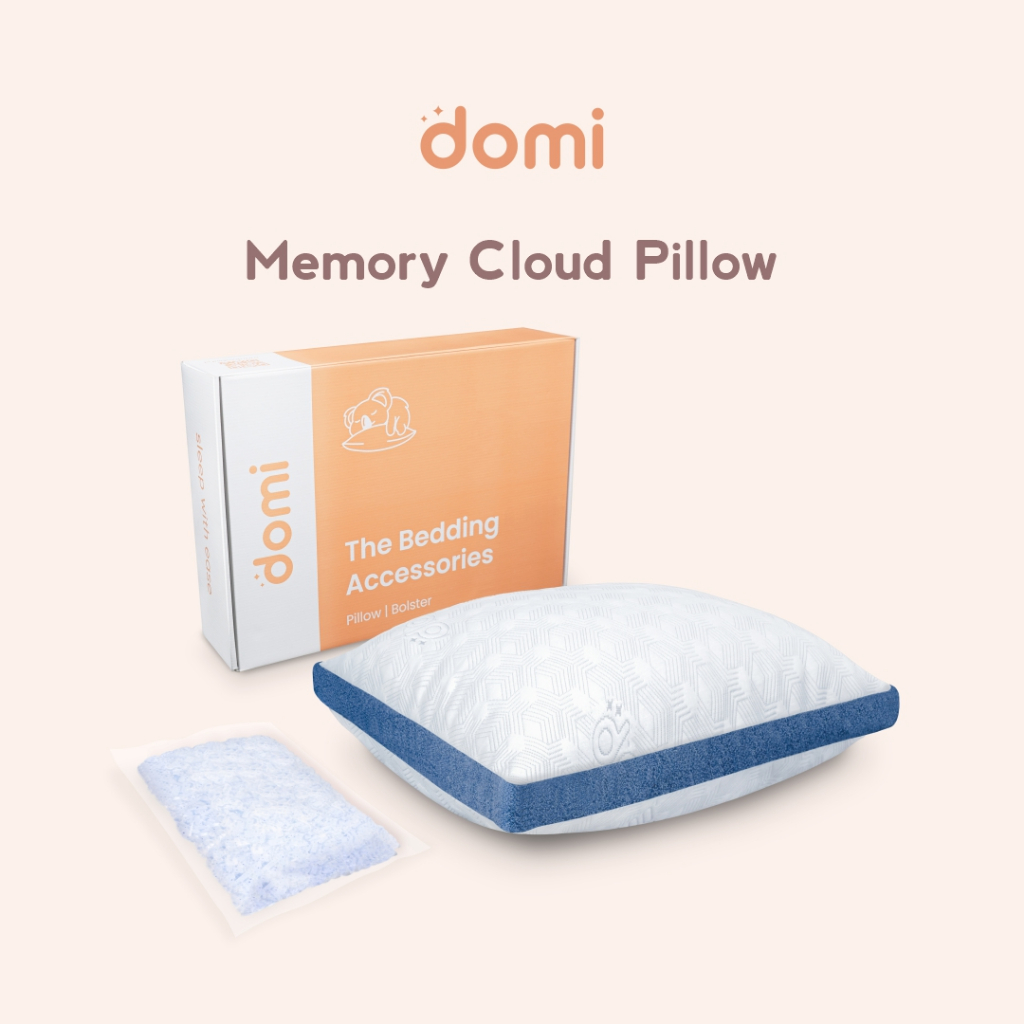 Jual Domi Memory Cloud Pillow Bantal Cooling Memory Foam Microfiber Adjustable Pillow Back Stomach and Side Sleeper Pillow Soft Medium Firm Shopee Indonesia