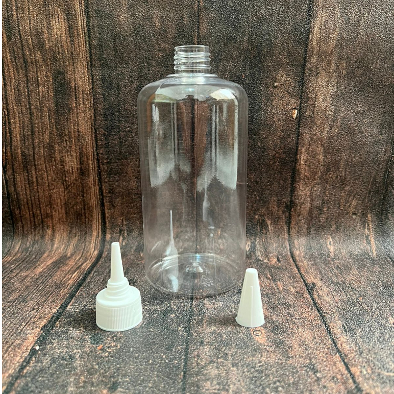 Jual botol Clear 500ml Tutup Kerucut / 500 ml Clear Botol Tinta ( Bisa ...