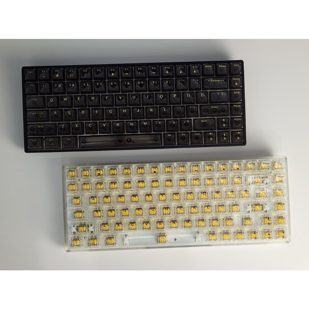 Jual Leaven K840 Mechanical Keyboard 84 Keys Transparent Keycaps