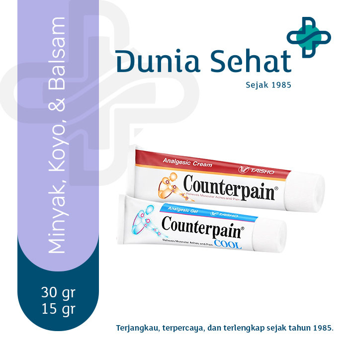 Jual [BUNDLING] Counterpain Cream 30 g + Counterpain Cool Gel 15 g ...