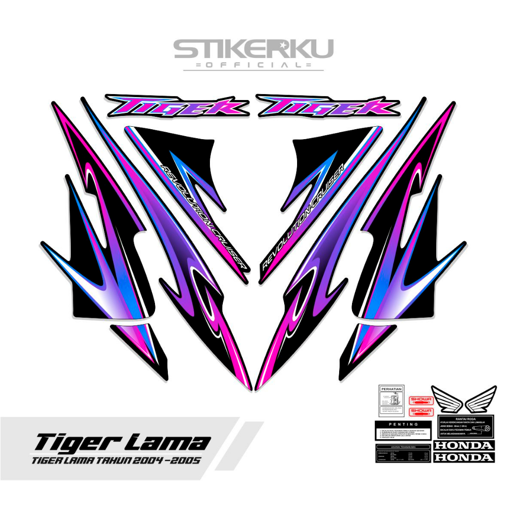 Jual STRIPPING TIGER 2000 REVO / STIKER TIGER REVO / STIKER TIGER REVO ...