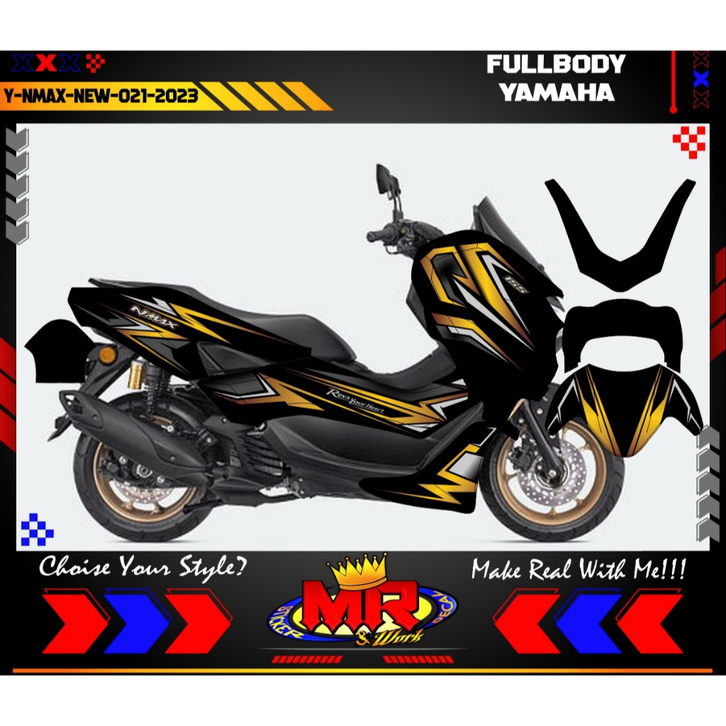 Jual Decal Wrapping Body Motor Racing Fullbody Stiker Motor Yamaha Nmax ...