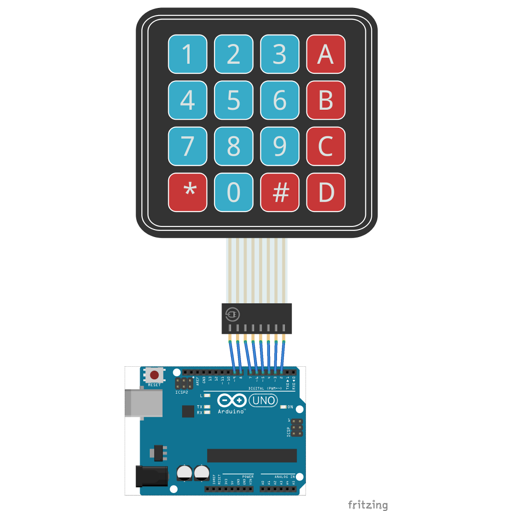Jual Keypad Membrane 4x4 Keyboard Matrix Arduino - Cocok untuk ...