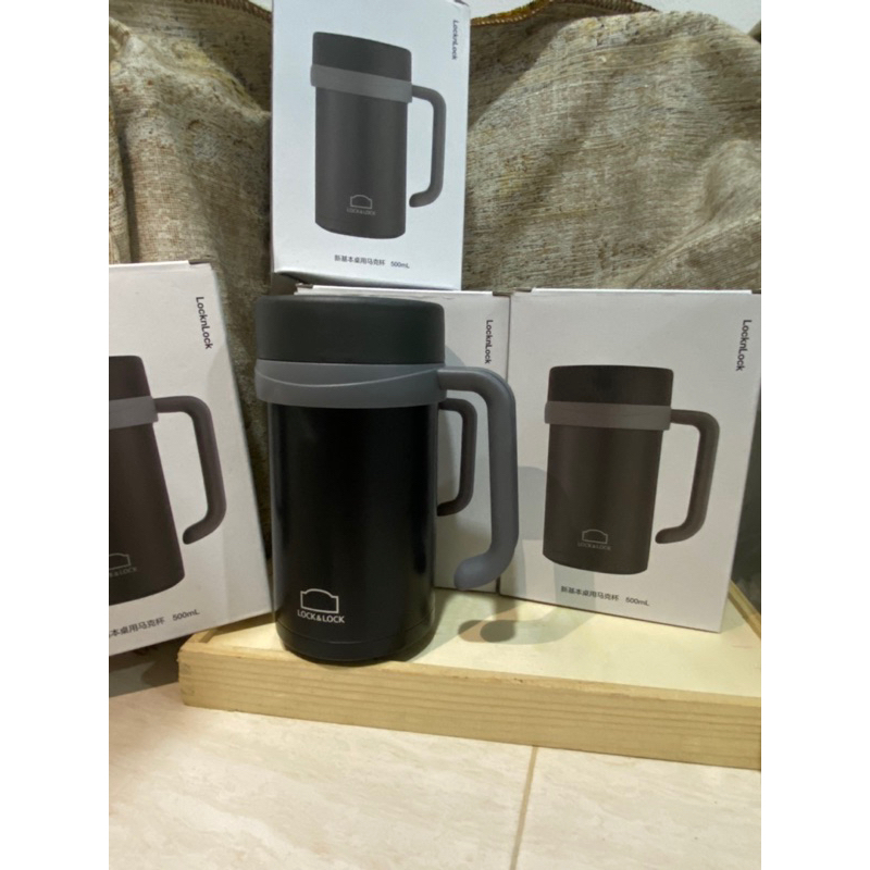 Jual Lock And Lock N Lock And Lock Mug Hot And Cool 500ml Termos Tumbler Black Shopee Indonesia 1355