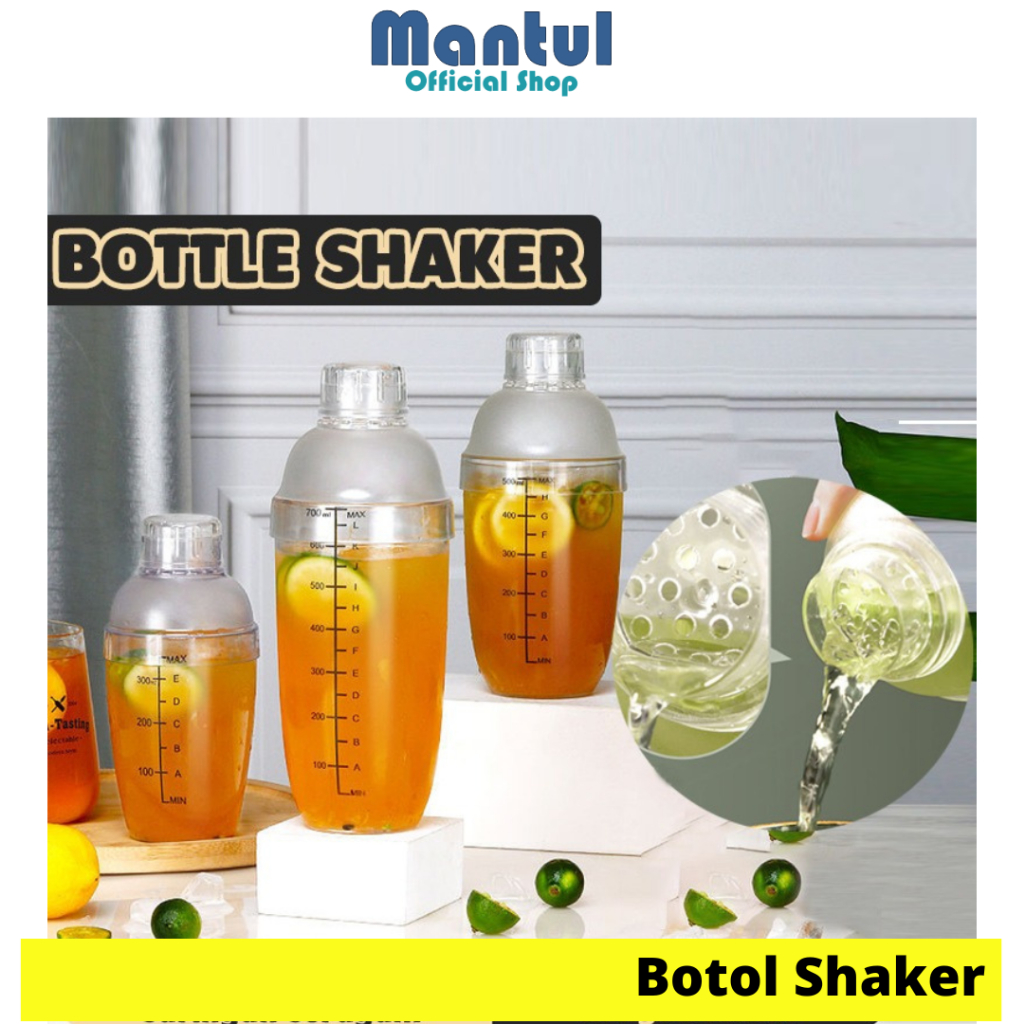 Jual Mantul. Shaker bartender Cocktail shaker plastik Botol