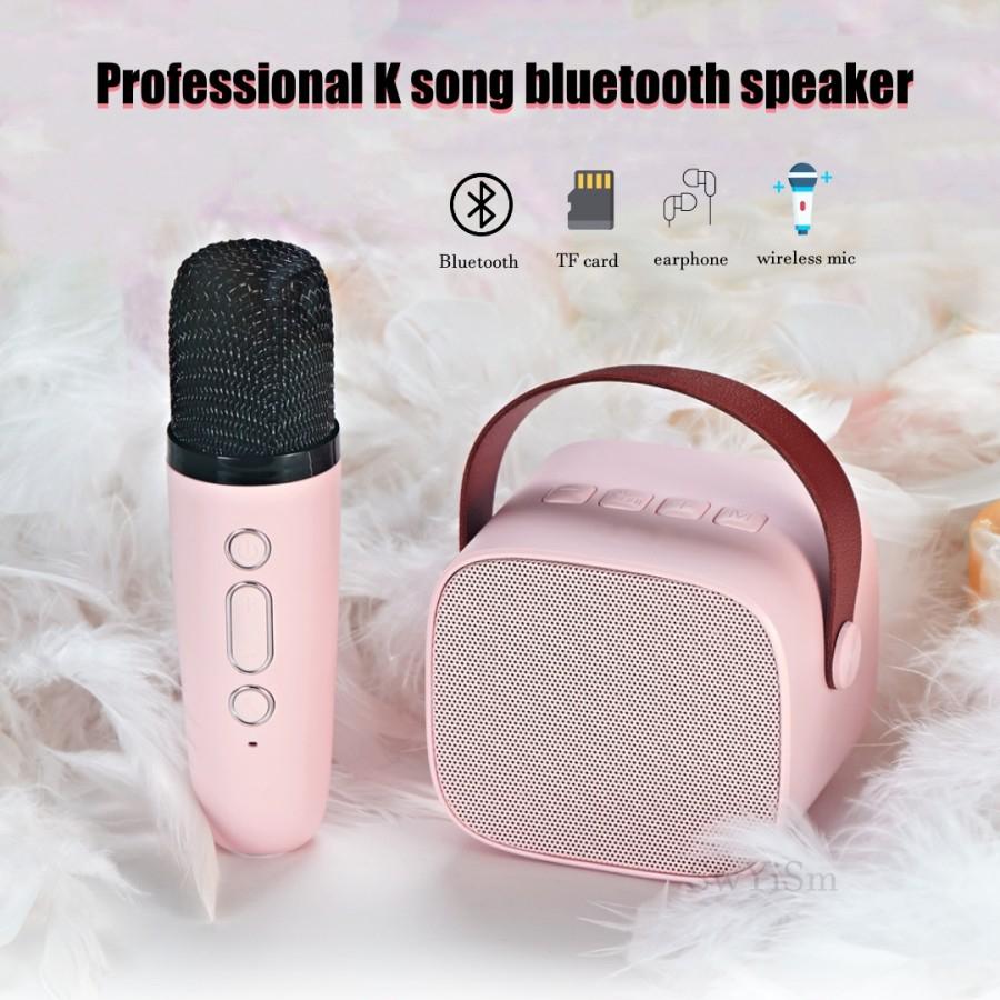 Jual Portable karaoke Speaker kits P2 Bluetooth whit wireless mic ...