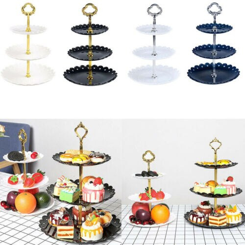 Jual Rak Makan Kue Buah Cake Plate Stand Display - CF431 | Shopee Indonesia