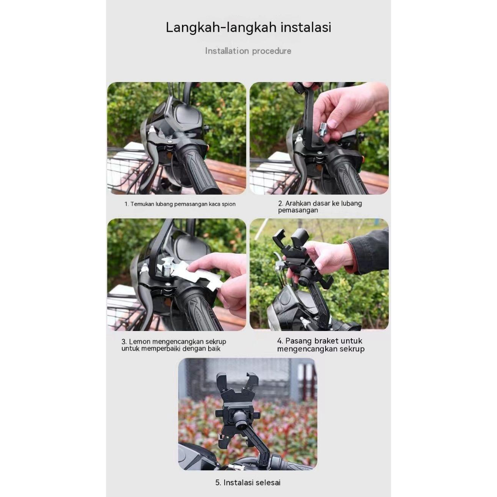 Jual holder hp sepeda motor /Stand Phone Holder Motor/Bicycle Holder Hp ...