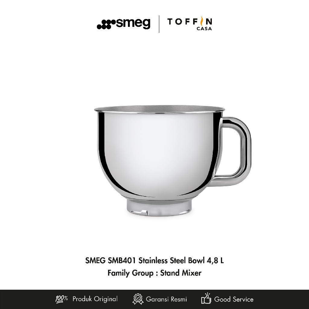Smeg SMB401 RVS kom 4,8 liter tbv keukenmachine type SMF 01/03/13 - Wi