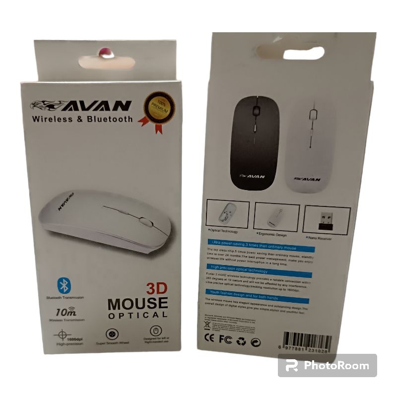 Jual MOUSE AVAN WIRELESS 2.4GHZ WIRELESS MOUSE SLIM | Shopee Indonesia