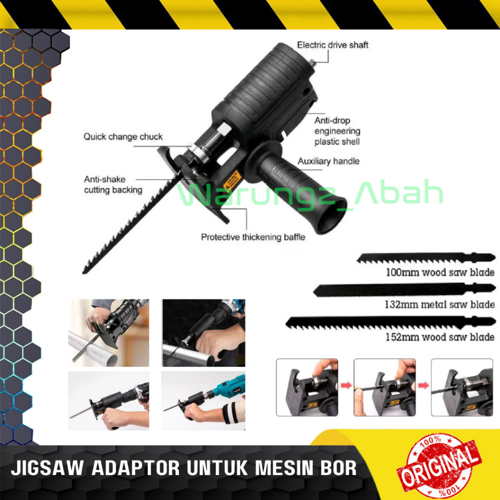 Jual Alat Adaptor Adapter Reciprocating Saw Jigsaw Drill Adapter Konverter Perubah Kepala Mata