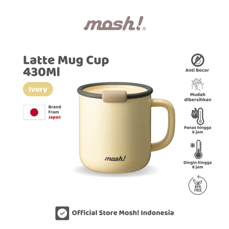 Mosh New Latte Mug Cup Ivory 430ml