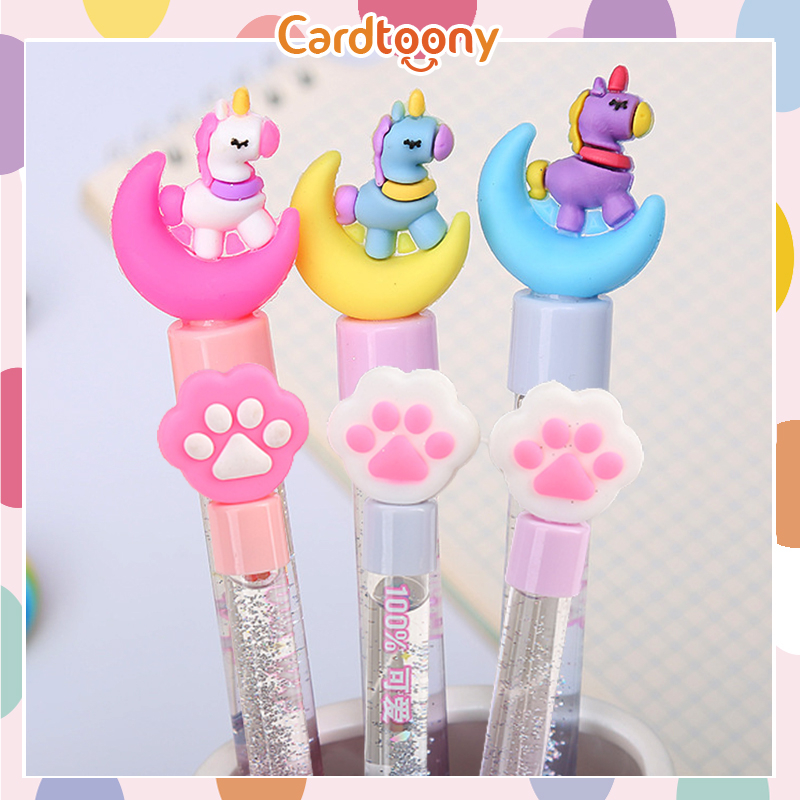 Jual Pulpen gel kuda unicorn bunga angsa glitter gel pen imut lucu pena ...