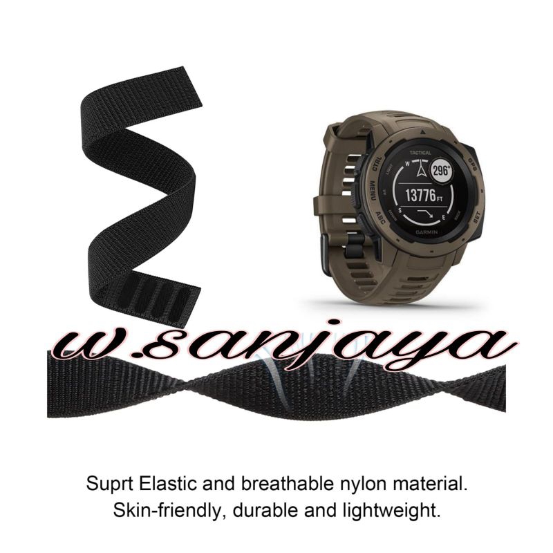 Jual STRAP GARMIN INSTINCT SOLAR TACTICAL TALI JAM NILON VELCRO WATCH