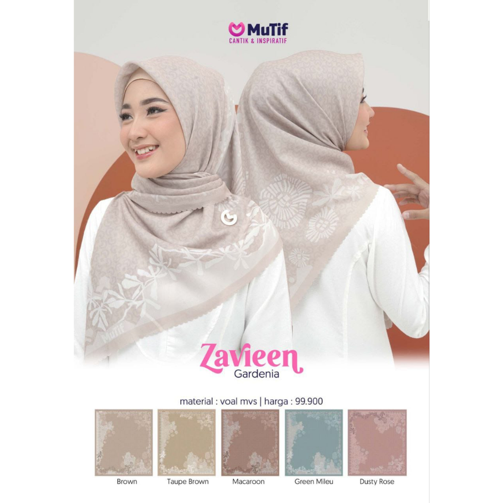 Jual MUTIF - Zavieen Gardenia Scarf - Kerudung Hijab Jilbab Segiempat ...