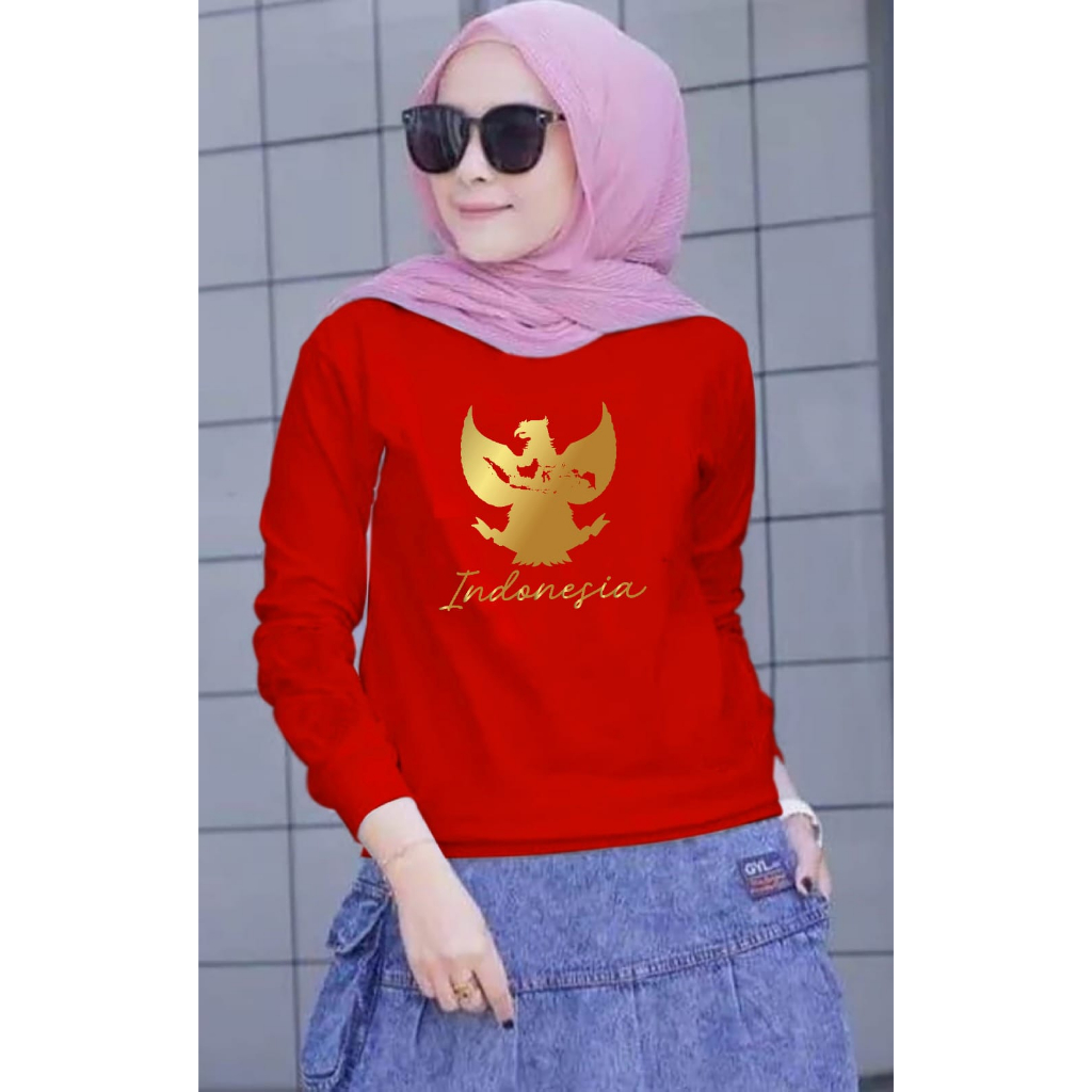 Jual COLLECTION AQILLA - BAJU LAMBANG GARUDA GOLD INDONESIA LENGAN ...