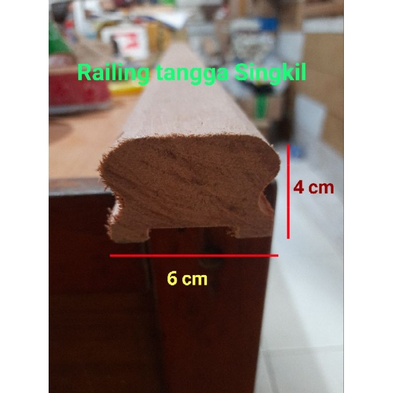 Jual Pegangan Tangga Relling Tangga Hand Rail kayu kamper Singkil per ...