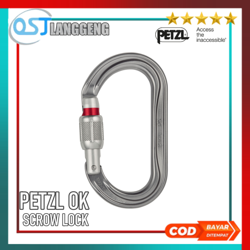 Jual PETZL OK SCREW LOCK CARABINER M33A SL - CARABINER PETZL ORIGINAL ...