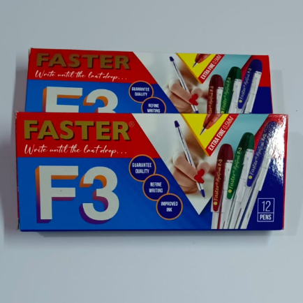 Jual Pena faster F3 / pulpen faster f3 harga perlusin | Shopee Indonesia