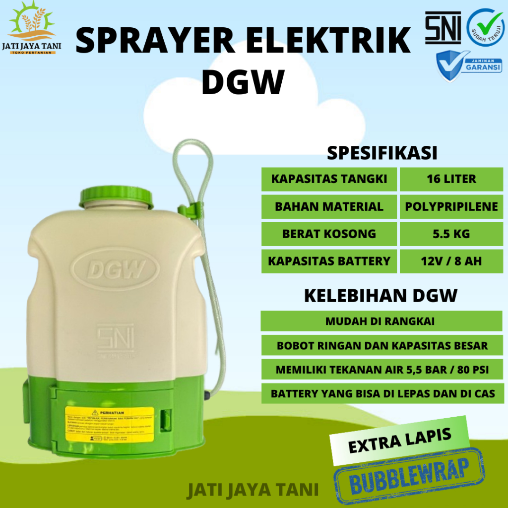 Jual Tangki Tengki Tenki Sprayer Elektrik DGW 16 Liter Sprayer Elektric ...