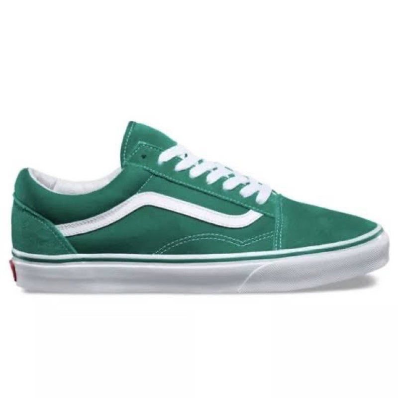 Sepatu Vans Oldskool Green Classic Ultramarine True White Original