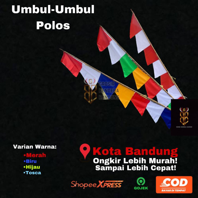 Jual Bendera Indonesia Merah Putih Umbul Umbul Polos Gergaji Mata Murah Shopee Indonesia