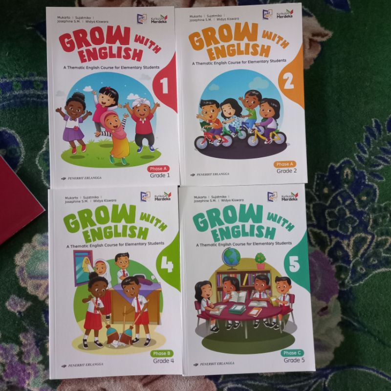 Jual ORIGINAL BUKU BAHASA INGGRIS GROW WITH ENGLISH KELAS 1 2 4 5 SD ...