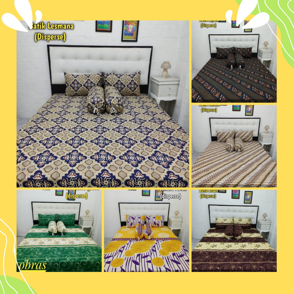 Jual Sprei Motif Batik Jadul Adem Klasic Pekalongan Solo 180x200