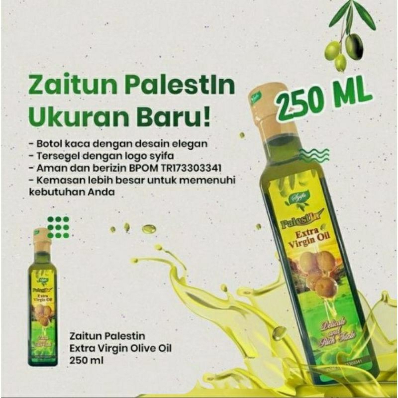 Jual Minyak Zaitun Palestin 250ml Extra Virgin Oil (Minyak Zaitun Murni