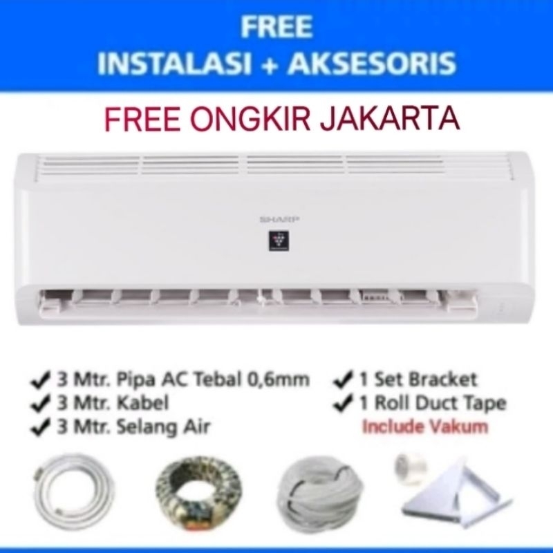 Jual Pasang Ac Sharp 1 Pk Ah Ap9bmy Plasma Cluster R32 Shopee Indonesia 7195