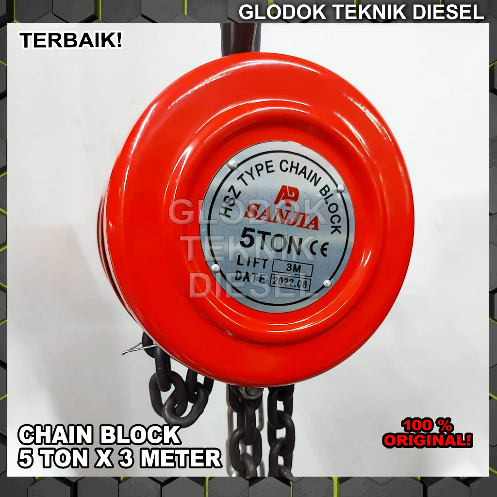 Jual Chain Block Takel Katrol Lifting Barang 5 Ton x 12 | 6 | 5 | 3 ...