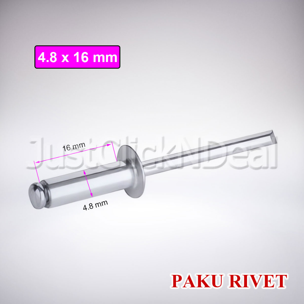 Jual TOTAL Paku Rivet Ripet Tembak Set 8 10 12 16 mm Blind Rivets ...
