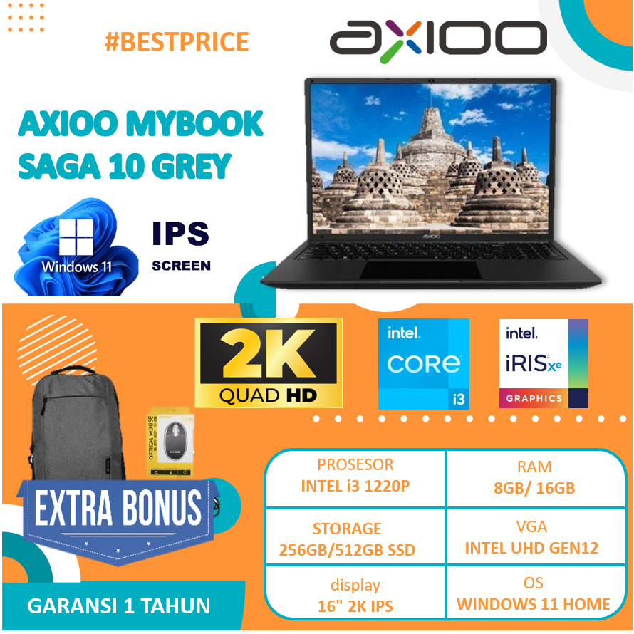 Jual Laptop Axioo Mybook Saga Intel I Gb Gb Grey Shopee