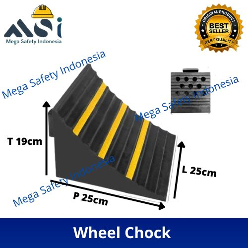 Jual Wheel Chock Rubber Besar Mobil Container Truk / Pengganjal Ban ...