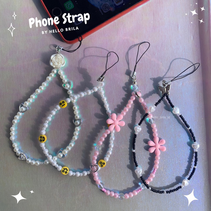 Jual Phone Strap Gantungan Handphone Strap Korea Lucu Strap Mutiara