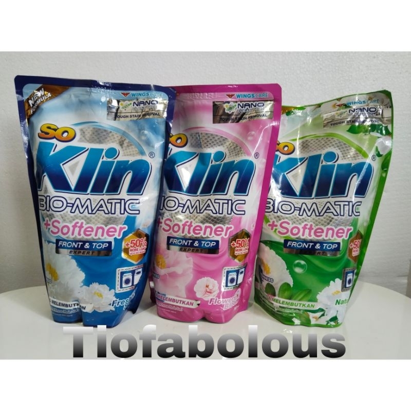 Jual SOKLIN Liquid Detergen Bio-Matic Pouch 700 ml | Shopee Indonesia