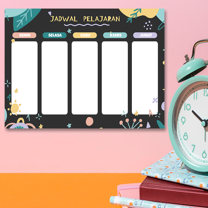 Jual Jadwal Pelajaran Free Spidol sudah di laminasi bisa di hapus ...