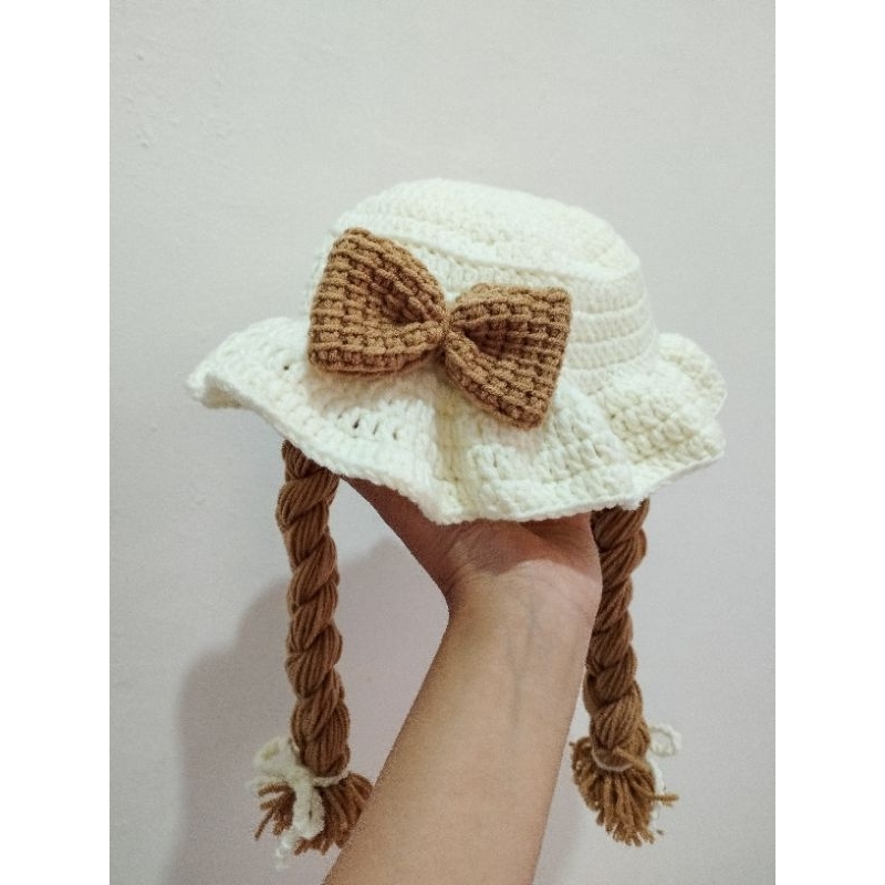 Jual Topi rajut sunny hat (bucket hat) Handmade | Shopee Indonesia