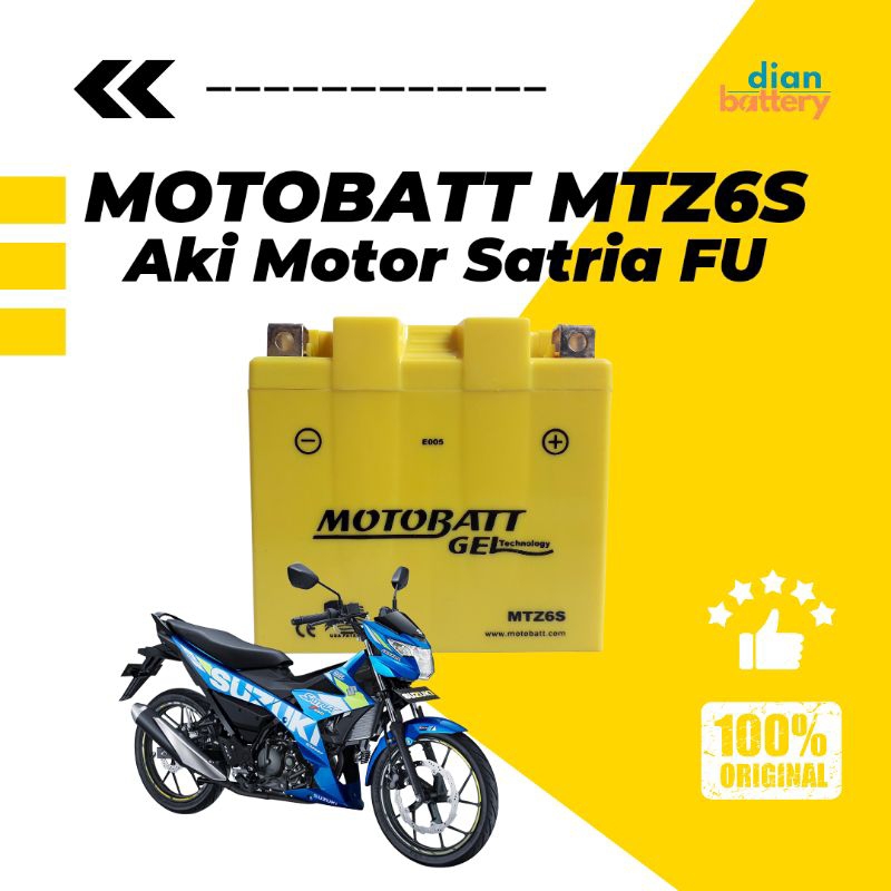 Jual Aki Motor Satria FU 150 MOTOBATT MTZ6S (6Ah) | Shopee Indonesia