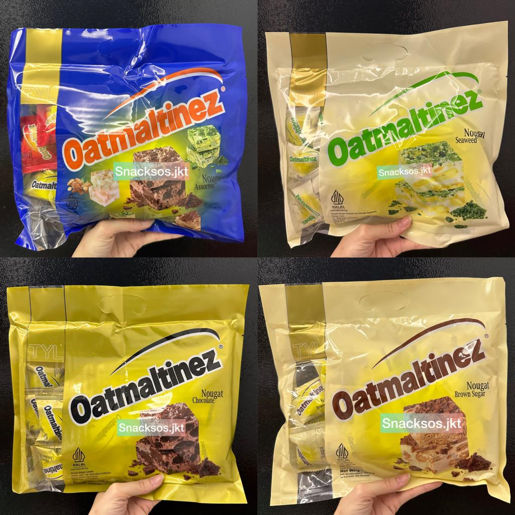 Jual TYL OATMALTINEZ NOUGAT ASSORTED / CHOCOLATE / SEAWEED / BROWN ...