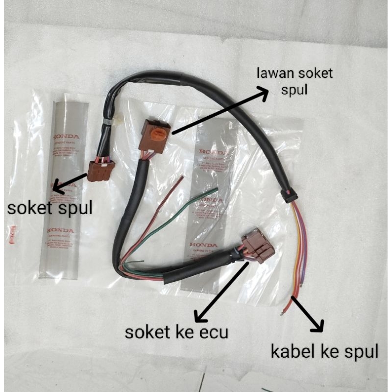 Jual K40-03. kabel soket spul ecu satu set all beat series beat fi beat ...