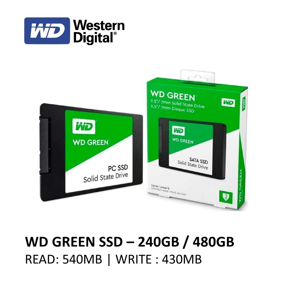 Jual WD Green SSD 240GB Sata 3 - WDC Green 240 GB 2.5" | Shopee Indonesia
