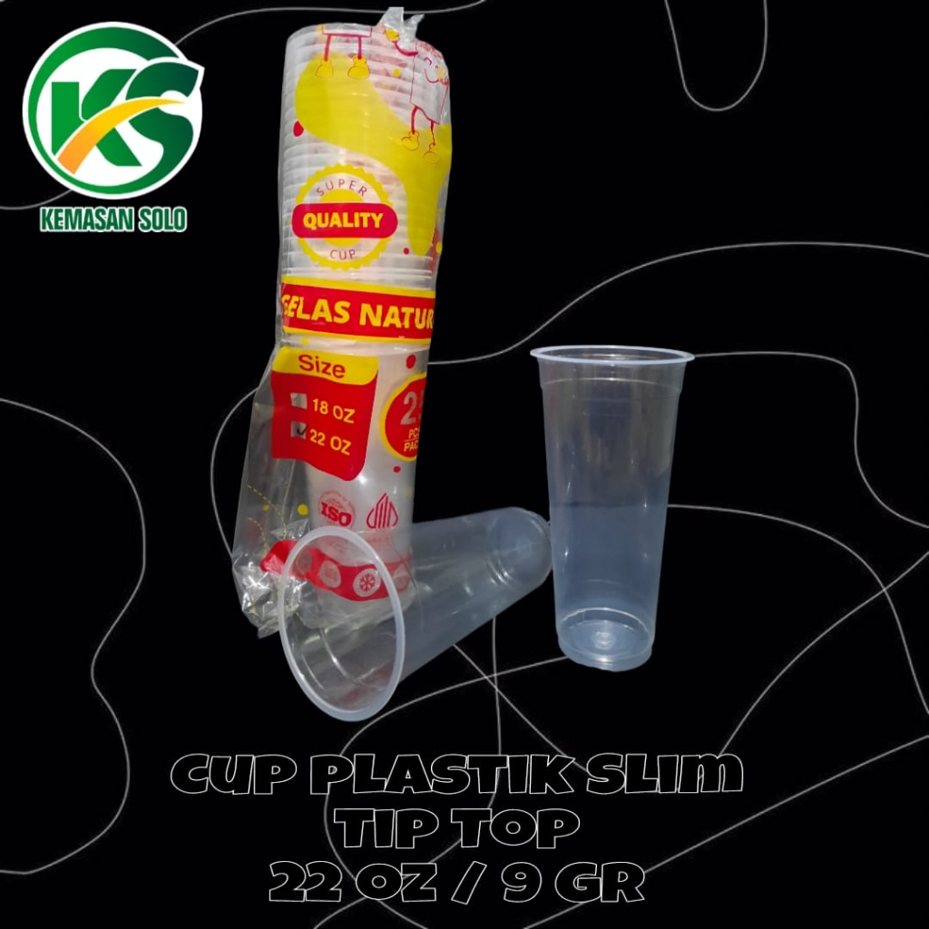 Jual Gelas Plastik Cup Datar Slim Merk Tip Top 22 Oz 9 Gr Shopee Indonesia 7177