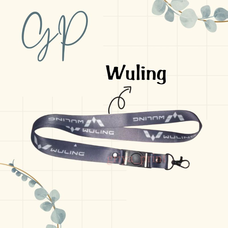Jual TALI ID CARD WULING/LANYARD WULING ABU | Shopee Indonesia