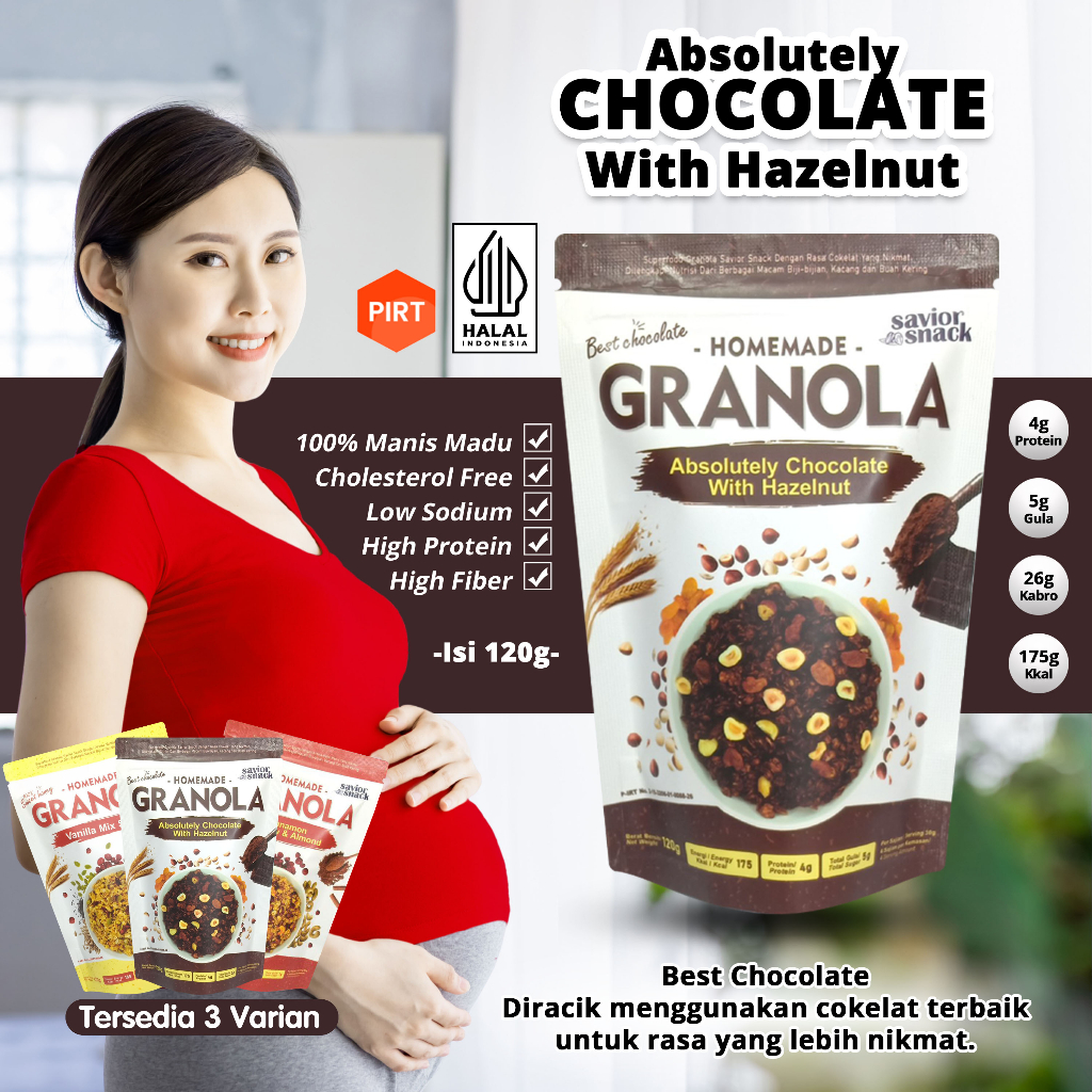 Jual Cemilan Ibu Hamil GRANOLA ABSOLUTELY CHOCOLATE WITH HAZELNUT